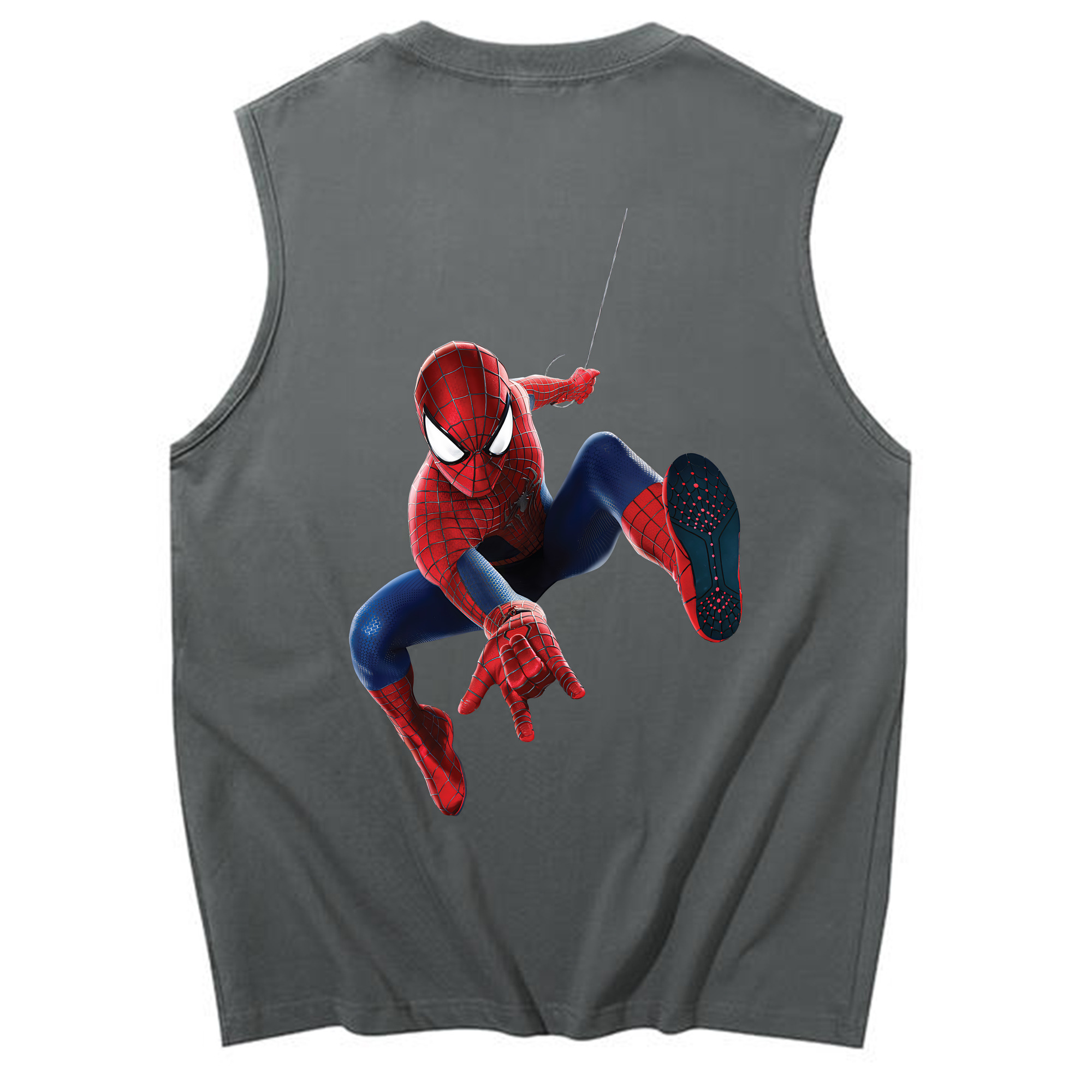 （画像用） Spider Man スパイダーマン コットン100％タンクトップ（背面プリント）